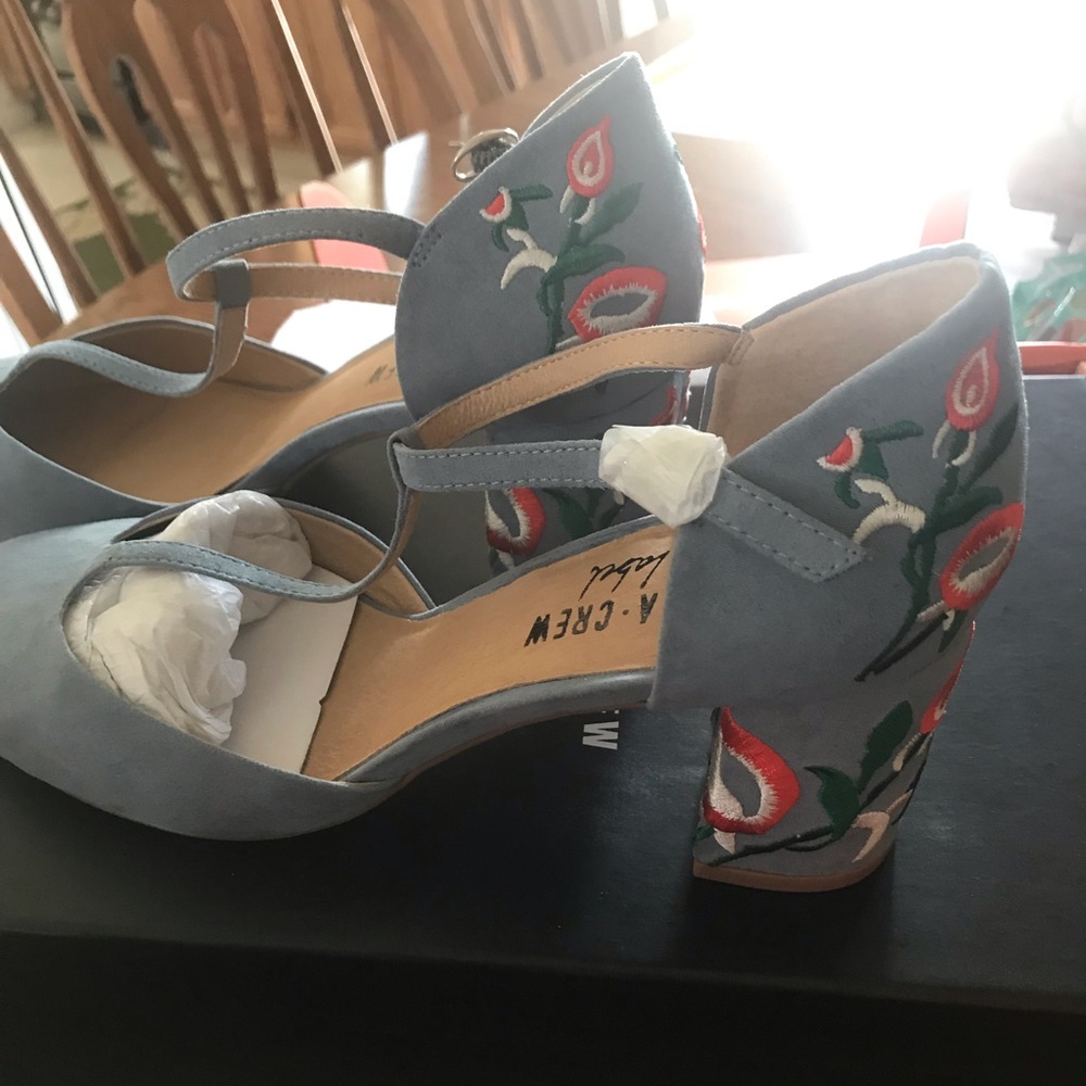 Chelsea crew Frenchie dusty blue suede shoes